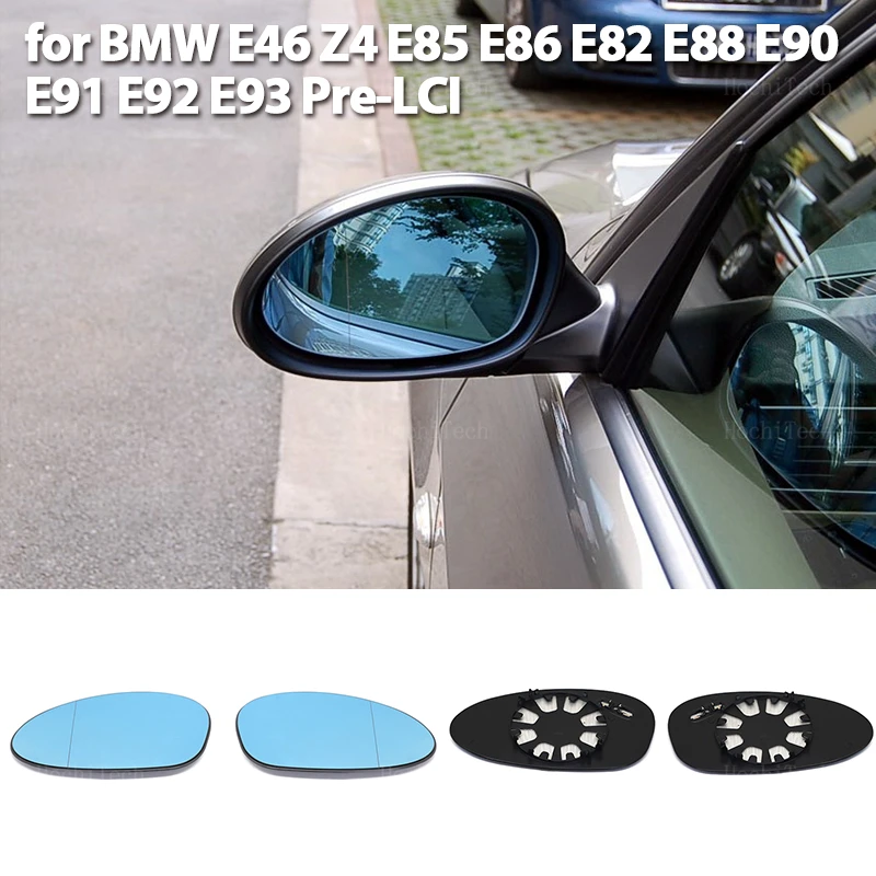 Side Rearview Mirror Heating Glass Heated Mirror Lens Fit For BMW Z4 E85 E86 1er 3er E82 E88 E90 E91 E92 E93 Pre-LCI E46-M3