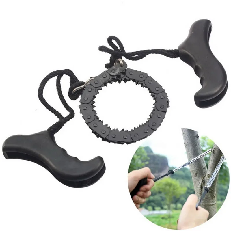 

Woodworking Pocket Hand Chainsaw Heavy duty Manganese Survival Wire Saw Camp Hike Outdoor Hunt Fish Tool Cut Cutter Wood Forest