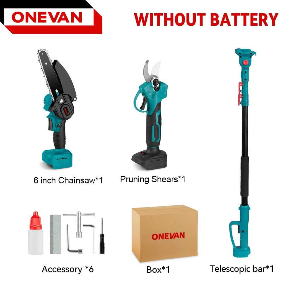 

ONEVAN Бесщеточная штанговая пила 3500 Вт