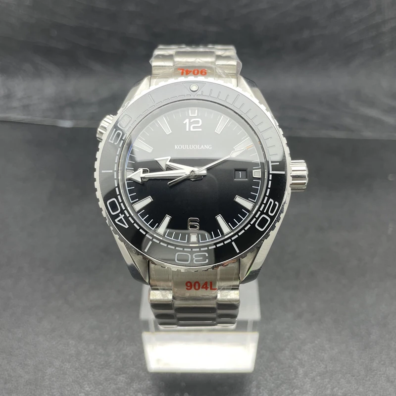 

42mm Men's Automatic Mechanical Watch 316 Stainless Steel Black Dial Sapphire glas Waterproof Watch Super Luminous Ceramic Bezel