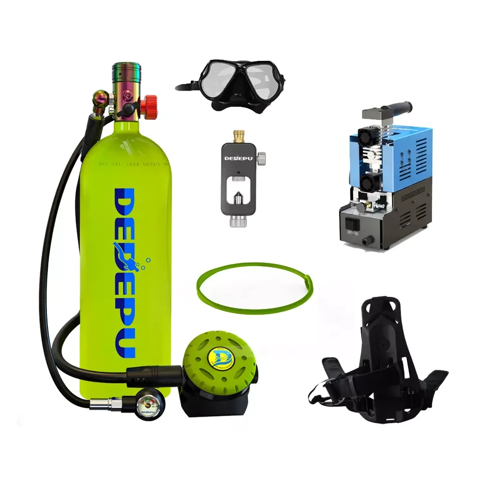 

45 Minutes 2.3L Capacity Diving Air Bottle Refill Underwater Breathing Diving Mini Scuba 2.3L Tank With Adapter Set
