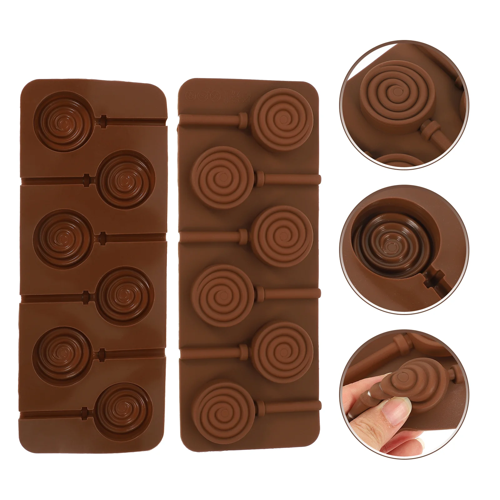 

Molds Mold Silicone Lollipop Chocolate Baking Candy Cake Round Sucker Moulds Cookie Fondant Biscuit Ice Tray Holiday Swirlgummy