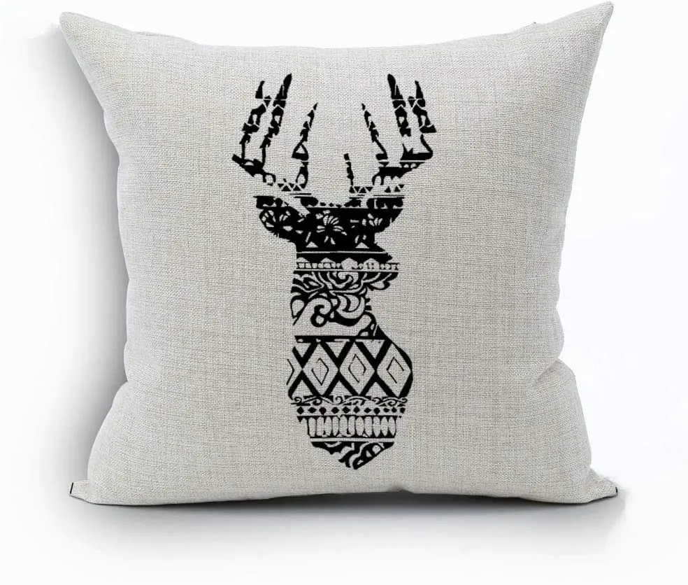 Декоративный чехол для подушки с рисунком оленя 18x18 дюймов |