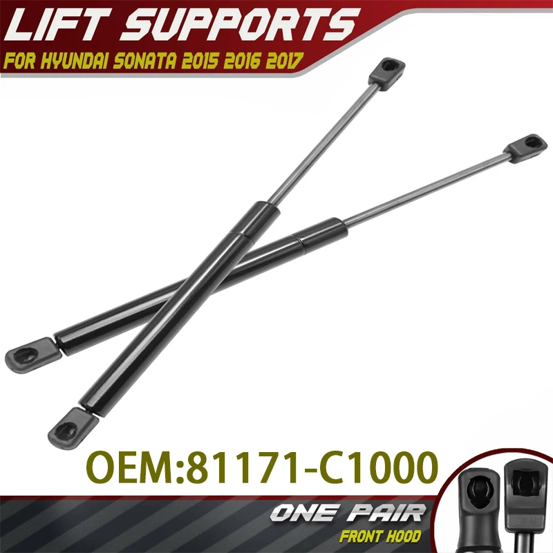 

2Pcs Car Front Hood Lift Supports Struts for Hyundai Sonata 2015 2016 2017 Part Number:81171-C1000 81161-C1000