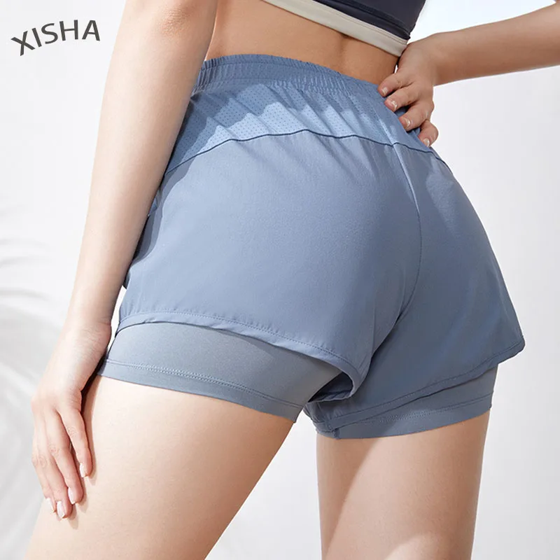 

Sports Shorts Women High Waist Breathable Yoga Pants Quick-drying Running Anti-light Stitching Outer Wear Fitness Trackshorts