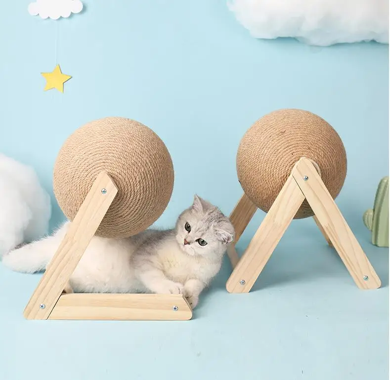 

Cat scratching board sisal ball cat toy cat claw grinder supplies vertical wear-resistant cat scratching ball