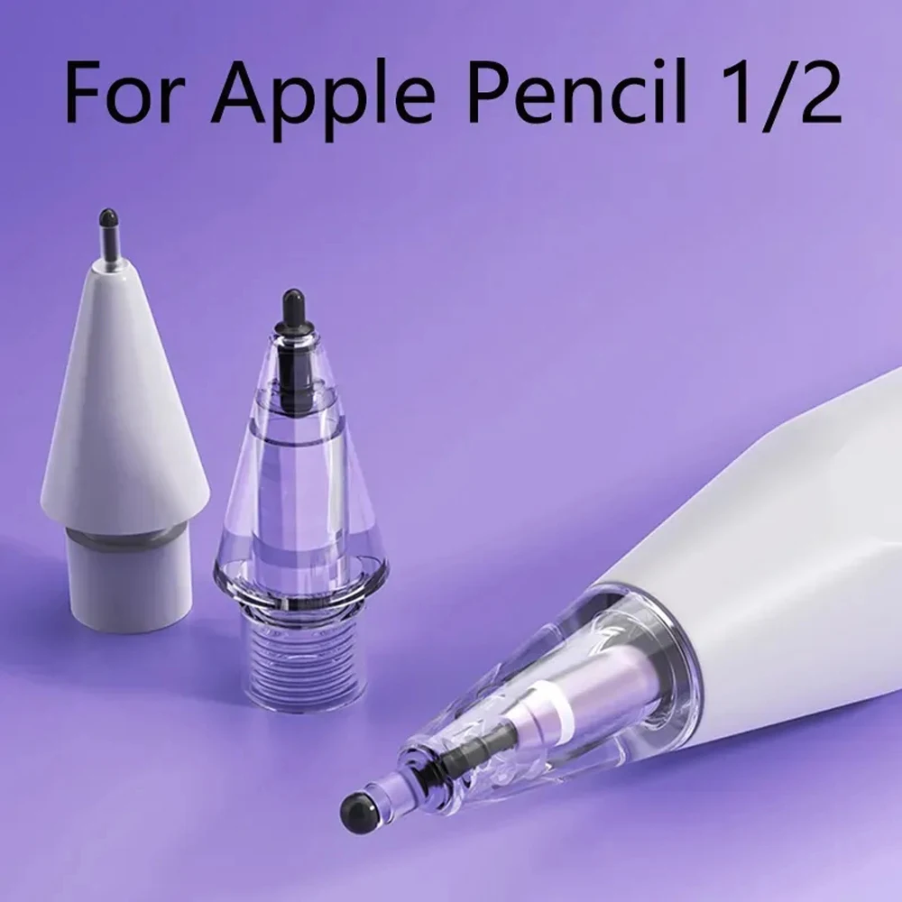 

New Pencil Tips 4B 2B HB For Apple Pencil 1/2 Gen Replacement Crystal Diamond Tips Anti-wear Stylus Pen Tips Elastic Nib Durable