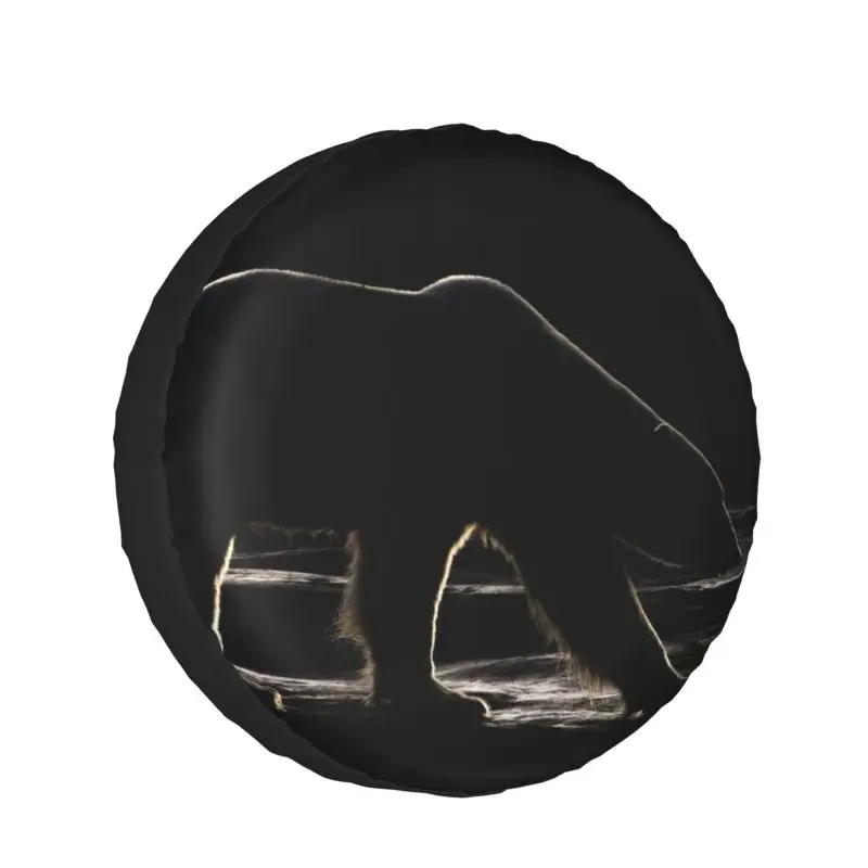 

Dark Bear Ba Tires Cover 3D Spare Tire Cover Dustproof Waterproof UV Sun Wheel Tire Cover