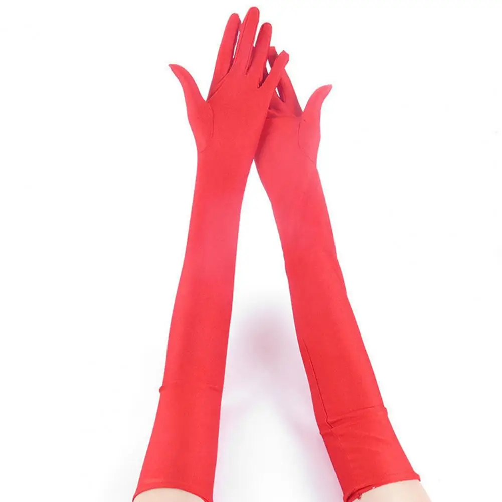 

Costume Gloves Elegant Elbow Length Gloves for Wedding Party Cosplay Soft Breathable Stylish Accessories for Bride Stage Show