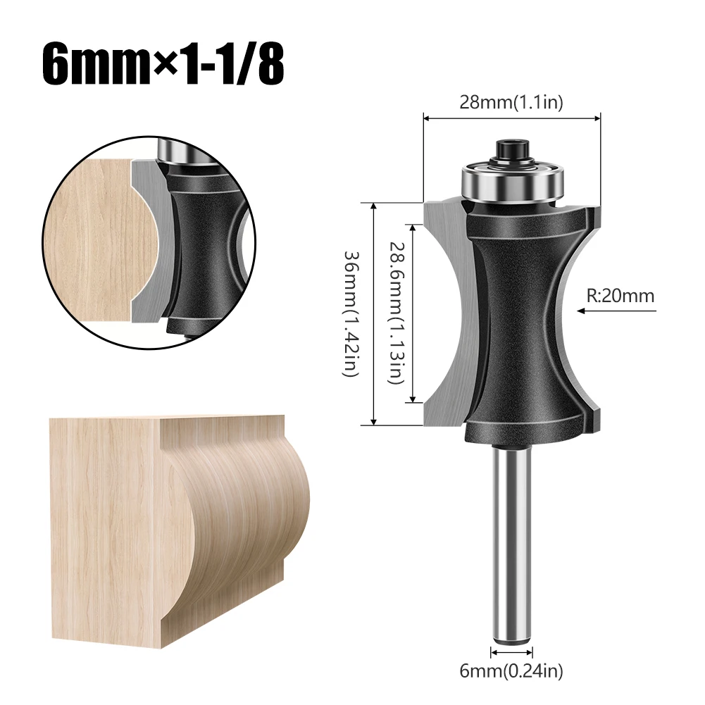

Фрезы по дереву JGZUI, 6 мм, 12 мм, хвостовик 1/4", 1/2"