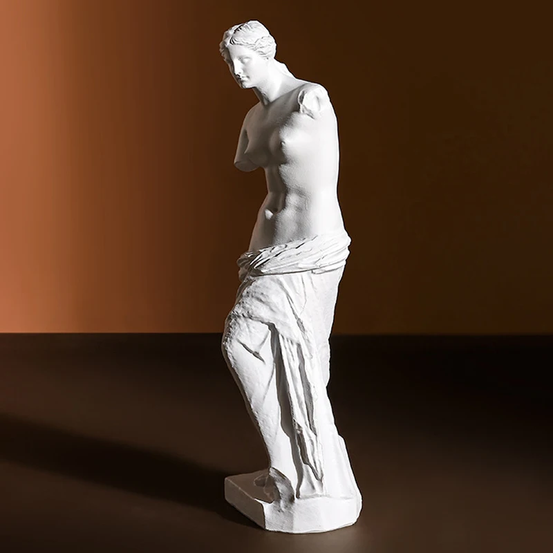 Скульптура Венеры Милосской из смолы с разбитой рукой, персонаж для декорирования дома, фигурина греческой богини искусства для украшения гостиной, кабинета.