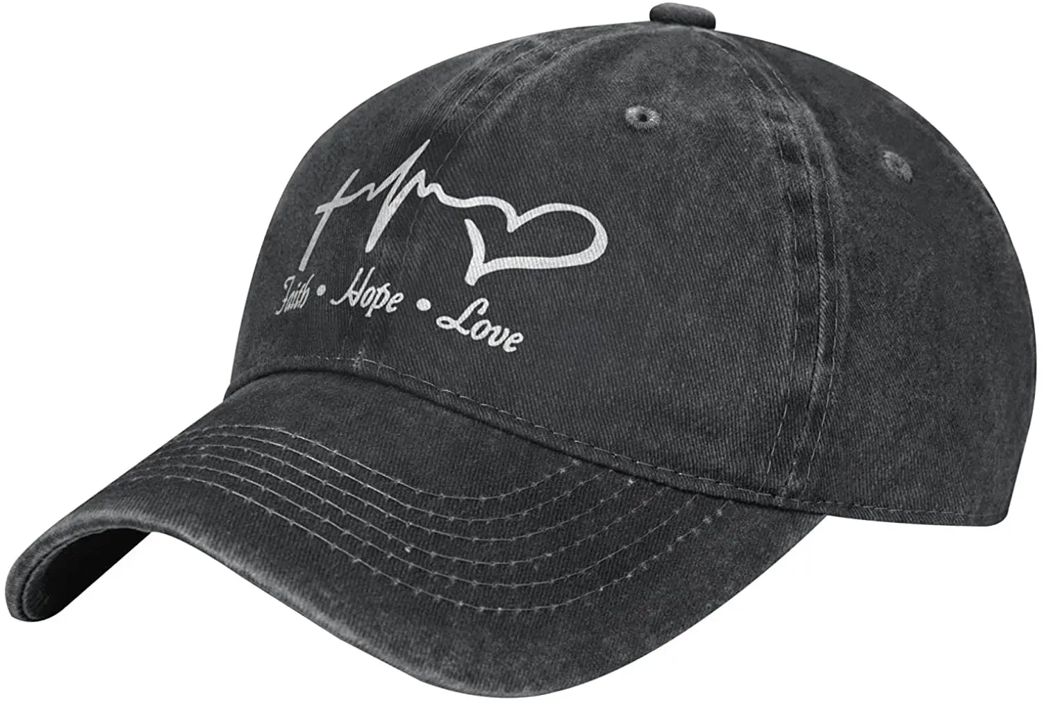 

Women’s Faith Hope Love Hat Distressed Vintage Adjustable Baseball Cap