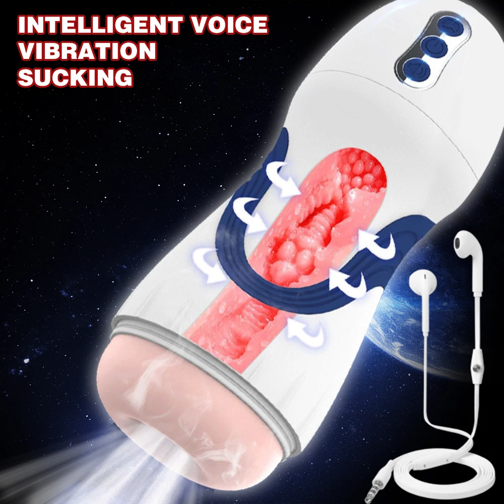 Realistic Vagina Masturbation Cup Sexy Female Voice Adult Products Male Masturbator Pocket Pussy Blowjob Erotic Sex Toys for Man |