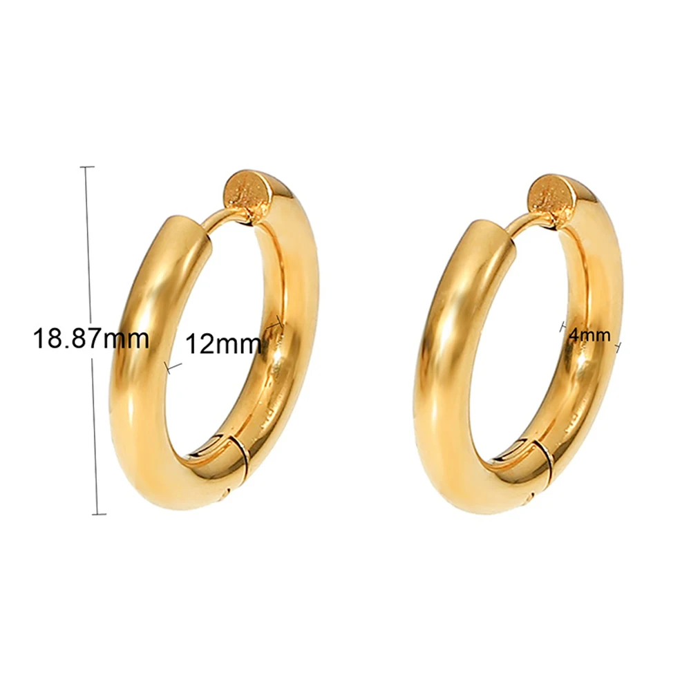 Классические круглые серьги Yori из нержавеющей стали высокого качества для