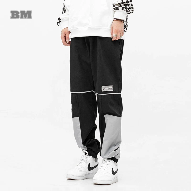 

2022 Spring Japanese Streetwear Casual Sweatpants Harajuku Loose Patchwork Cargo Pants Men Clothing Fashion Harem Trousers