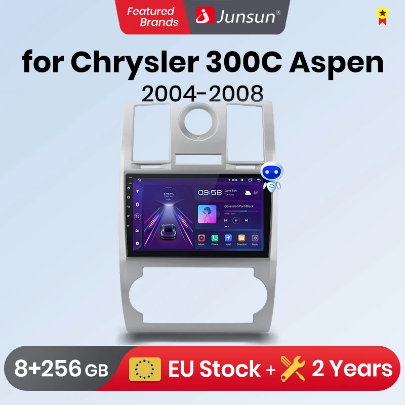 Junsun V1 Pro 8G + 128G для Chrysler 300C Aspen 2004 - 2008 Автомагнитола видеопроигрыватели CarPlay Android