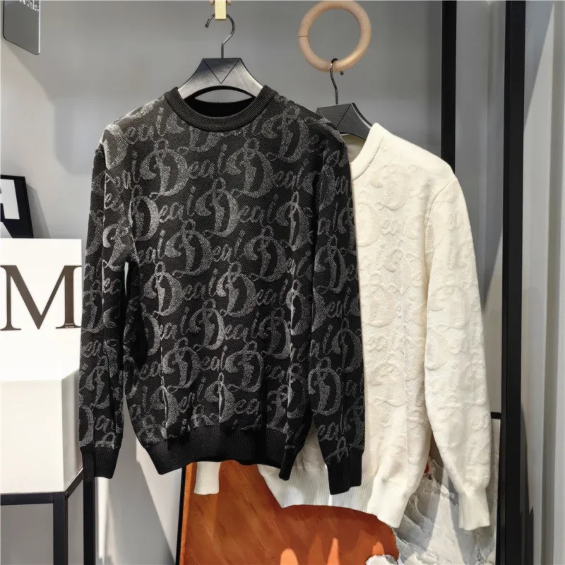 Модная новинка 2023 Мужская одежда полностью модный жаккардовый пуловер