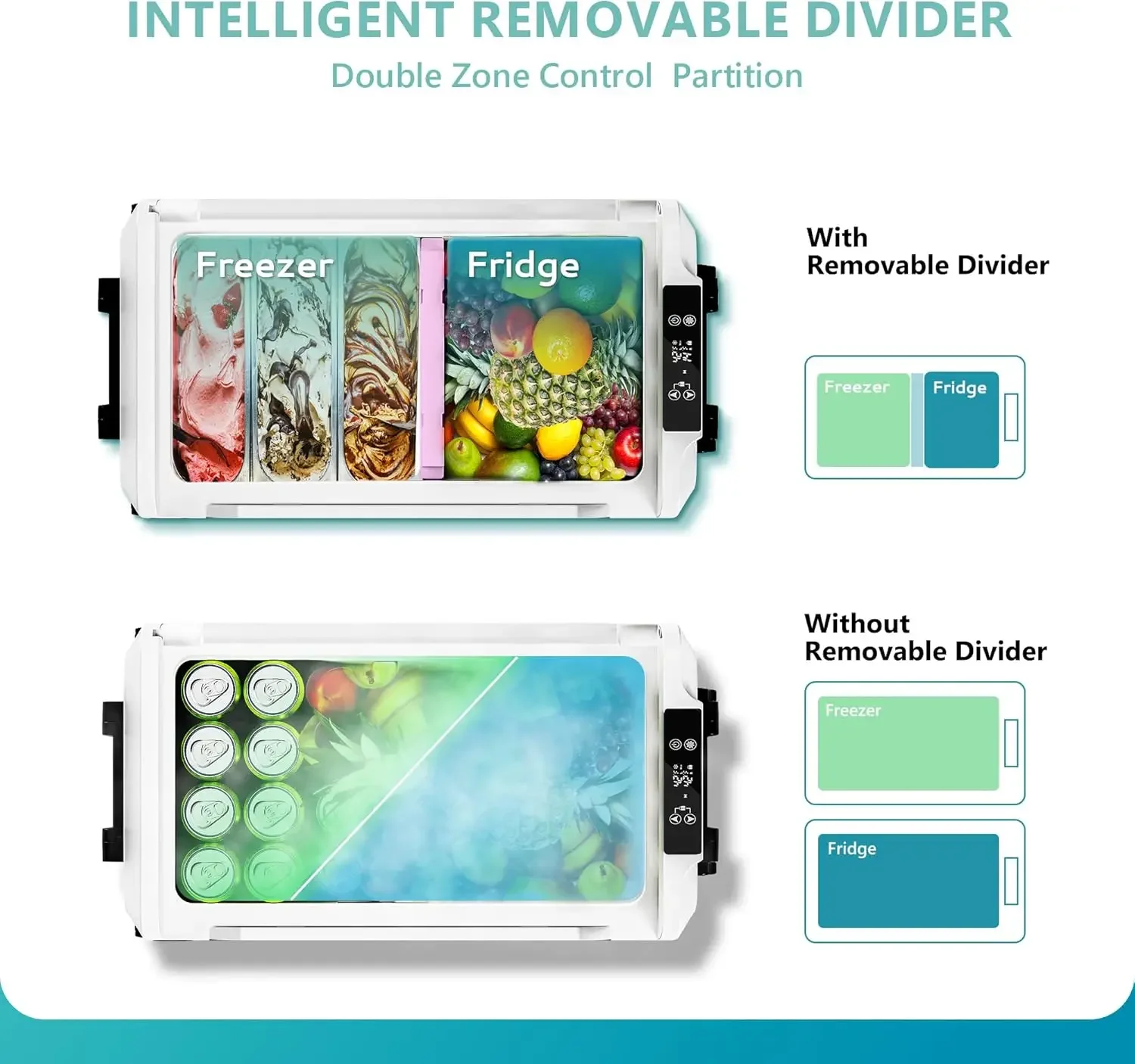 EUHOMY 12-вольтовый холодильник 12 В/58QT (55 л) электрический охладитель 12/24 В