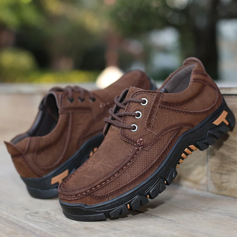 Leather Fashion Breathable Walking 