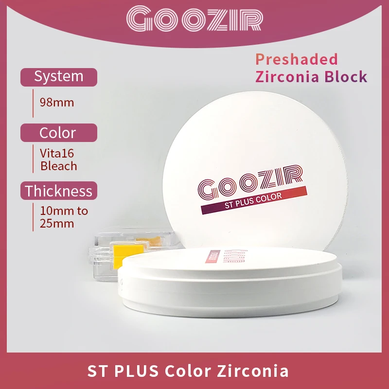 GOOZIR- 98mm A1 STC Zirconia Disc Multilayer Color Zirconia Block Cad Cam Manufacturer ForDental Lab