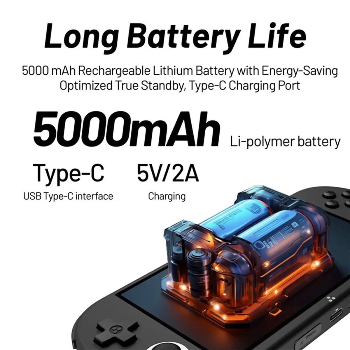 Фото Игровая консоль doyme Smart Pro S TG5050 Retro, портативная игровая приставка с экраном 4,96 дюйма, 64 ГБ, поддержка более 30 эмуляторов, мини-видеоигровая консоль A №4