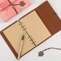 diary useful lightweight loose leaf retro maple leaf print notebook for gift sketch notebook notebook