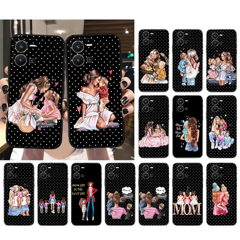 

Phone Case for VIVO Y53S Y33S Y22S Y11S Y31 Y21 Y70 Y20 Y21S Y72 Y35 Y51 Y01 V23E V21 V23 V21E Mama Mom Son Daughter Funda