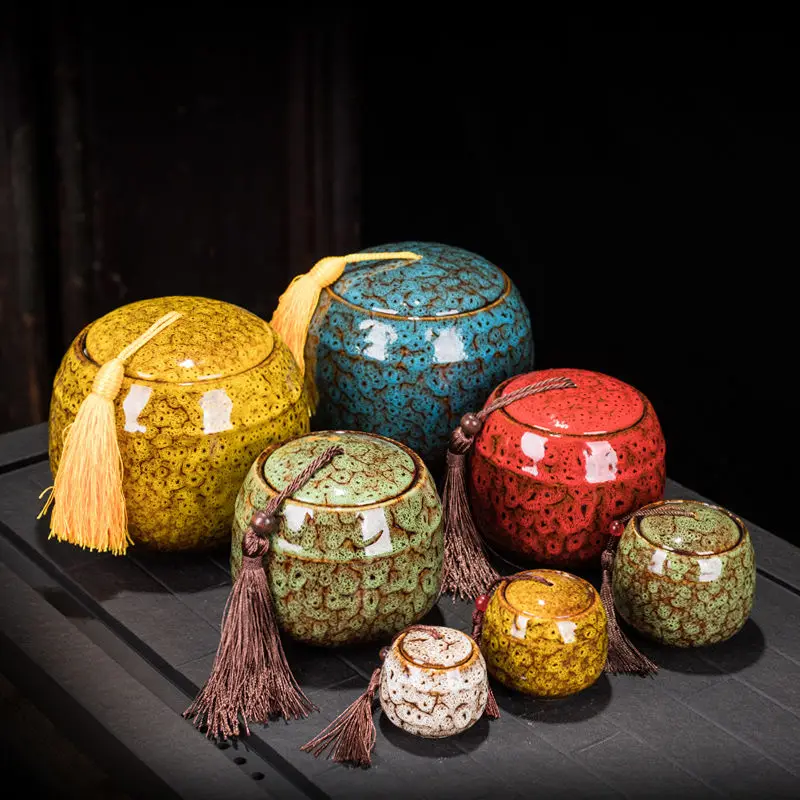 

Pet Urn Color Ceramic Canister Memorial Seal Pot Big Keepsake Casket Porcelain Jar Human Ashes Storage Memento Burial Holder