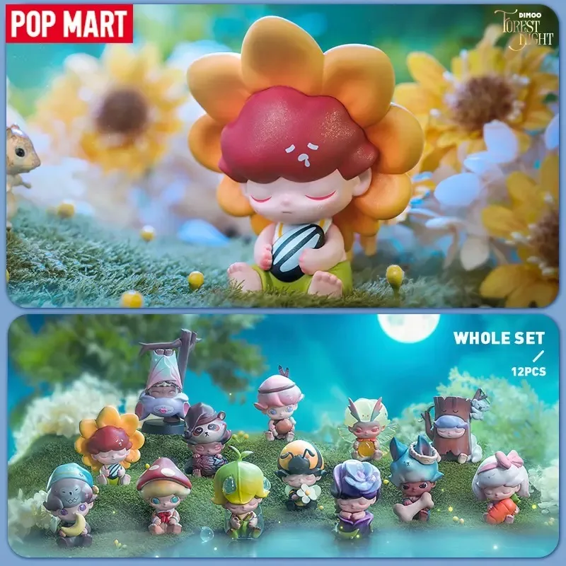 

Cute Anime Figure Gift Surprise Box Original POP MART Dimoo Forest Night Series Blind Box Toys Model Confirm Style