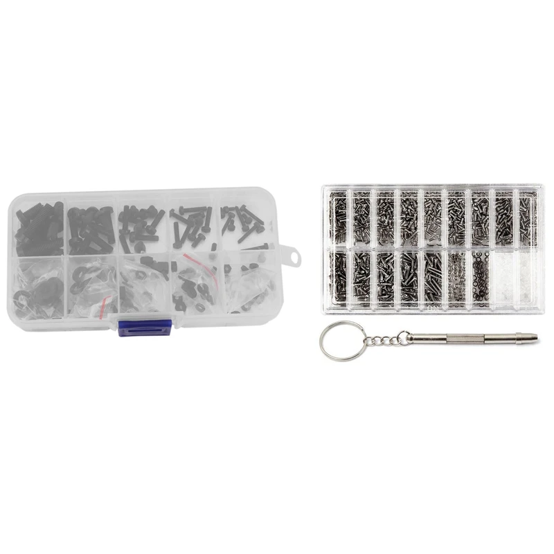 

1 Set M2 M2.5 M3 M4 M5 Nylon Hex Screw Bolt Nut Kit with 1 Set Micro-Screws Tool for Eyeglass Watch