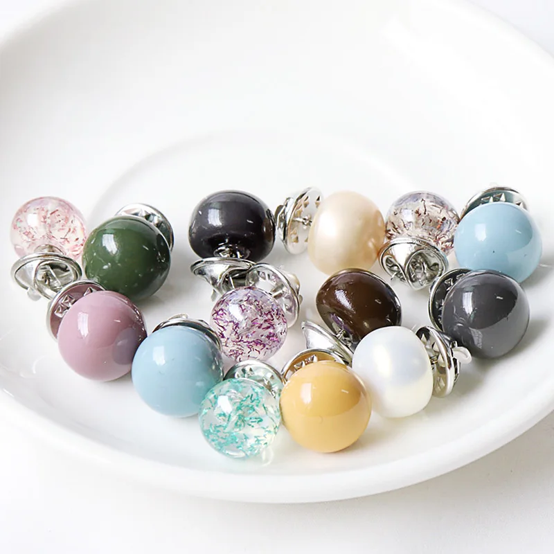 

10pcs/Set Colorful Breastpin Pin Buttons Pearl Pins Jewelry Brooches Ornament Jewelry Clothes Accessories