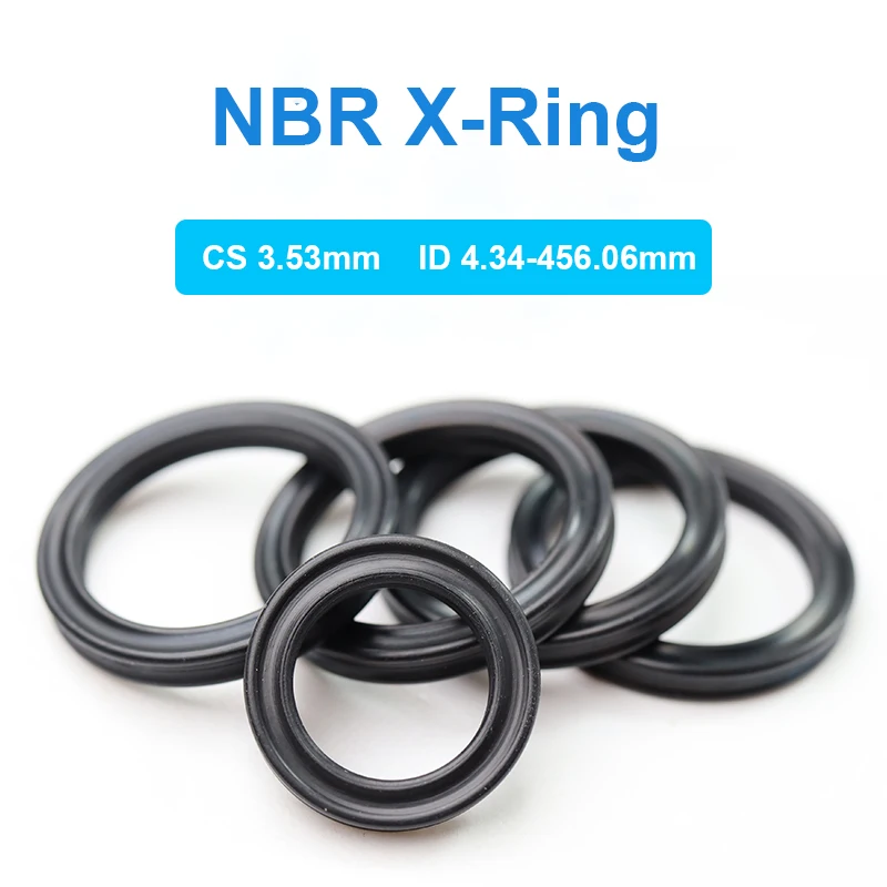 

Черная резиновая уплотнительная шайба NBR X-Ring CS 3,53 мм
