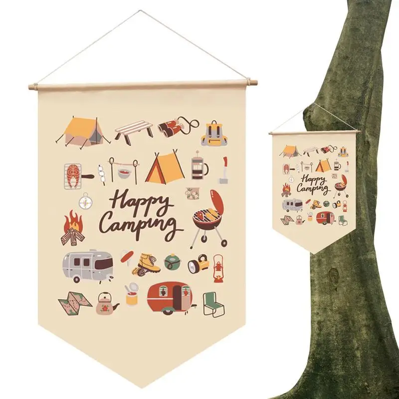 

Баннер для кемпинга и пикника, регулируемое украшение, стильные многоразовые аксессуары для использования в помещении и на открытом воздух...