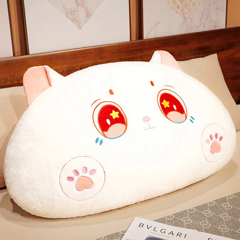 

50CM Kawaii Cat Star Eyes Creative Cartoon Stuffed Animal Pillow Backrest Sofa Cushion Room Decor Sleeping Pillow