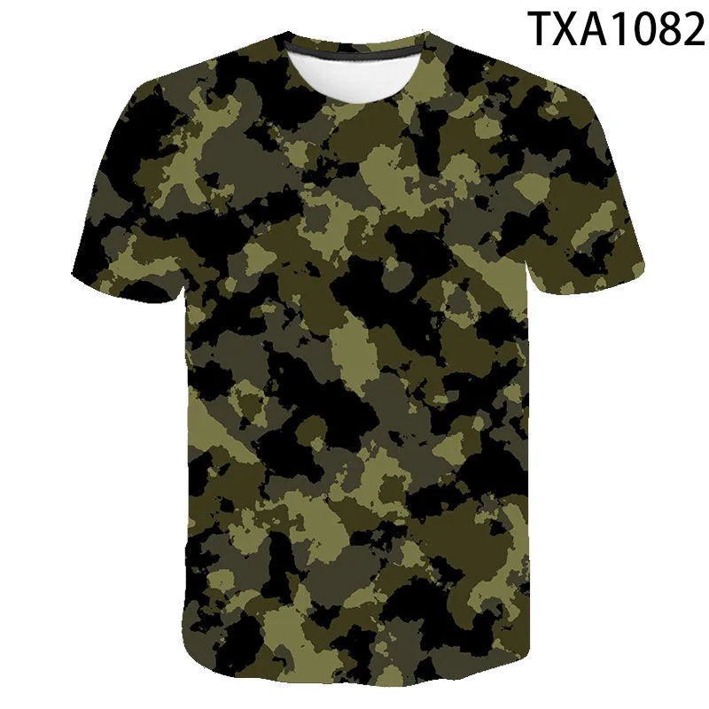 

2023 New Summer Camo 3D T-shirt Casual Street Wear Boys and Girls Children's Fashion Men and Women's Children's Printed T-shirt