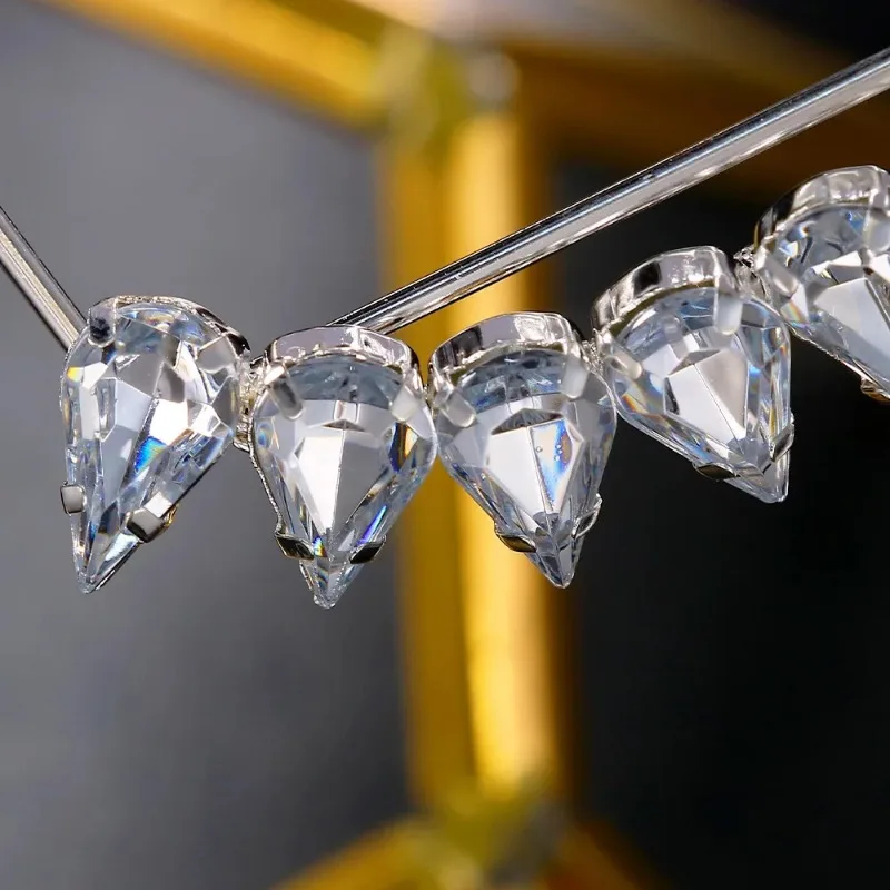 Женская Роскошная оправа для очков с бахромой и кристаллами