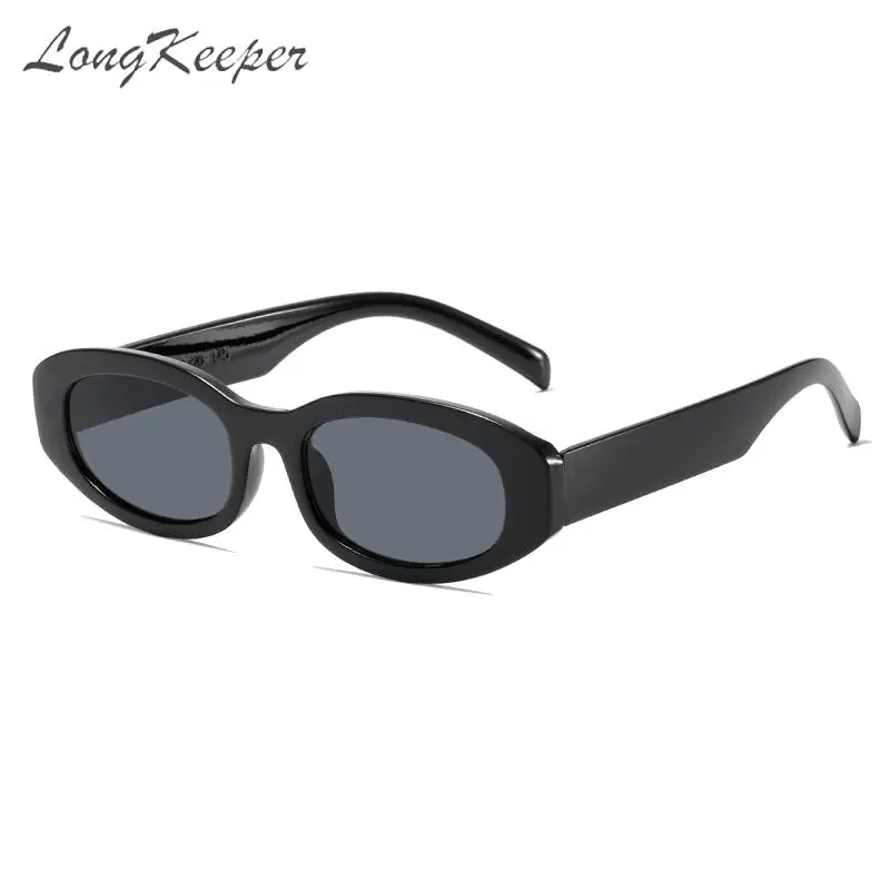 

LongKeeper 2023 Oval Retro Sunglasses Women Fashion Candy Color Sexy Small Face Eyeglasses Female Retro Shade Ins Sun Glasses
