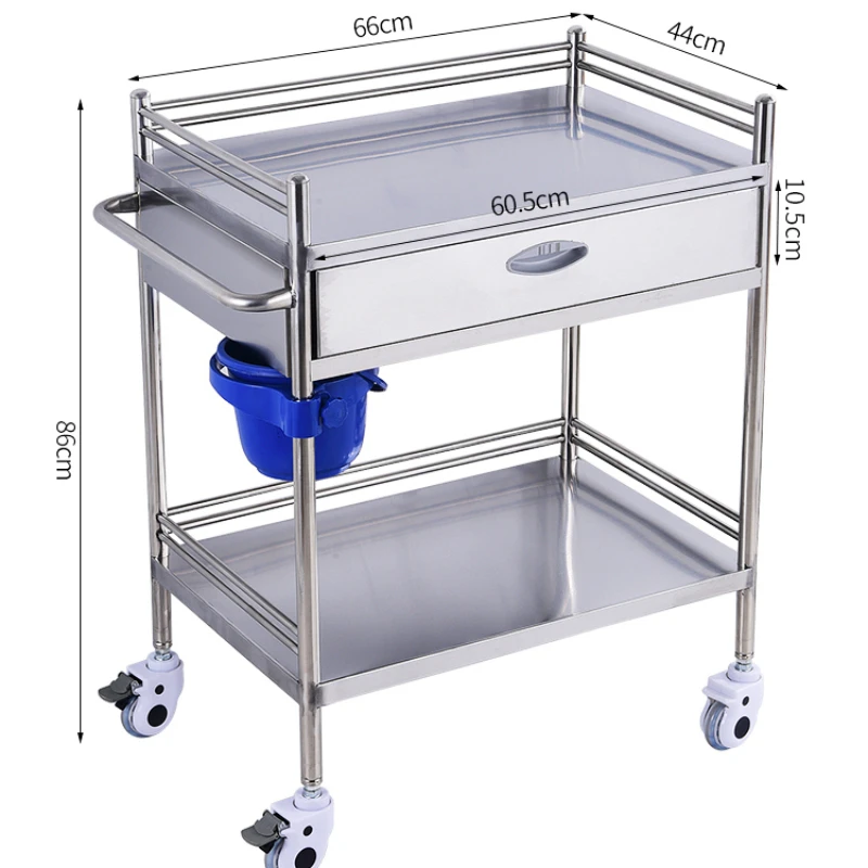 Тележка для салона на колесиках из нержавеющей стали тележка красоты