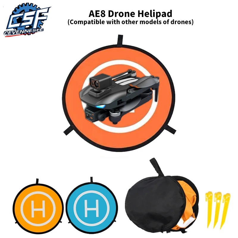

DJI Mini 2 Mavic 3/Mavic Air 2/DJI Air 2S AE8 Посадочная площадка Взлетная площадка Флуоресцентная двухцветная 55 см 75 см Аксессуары для квадрокоптера