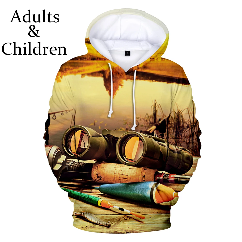 

Trendy Children Boys Girls Autumn Hooded Funny Streetwear 3D Fish Comfortable Pullovers Male Female Casual 3D Hoodies