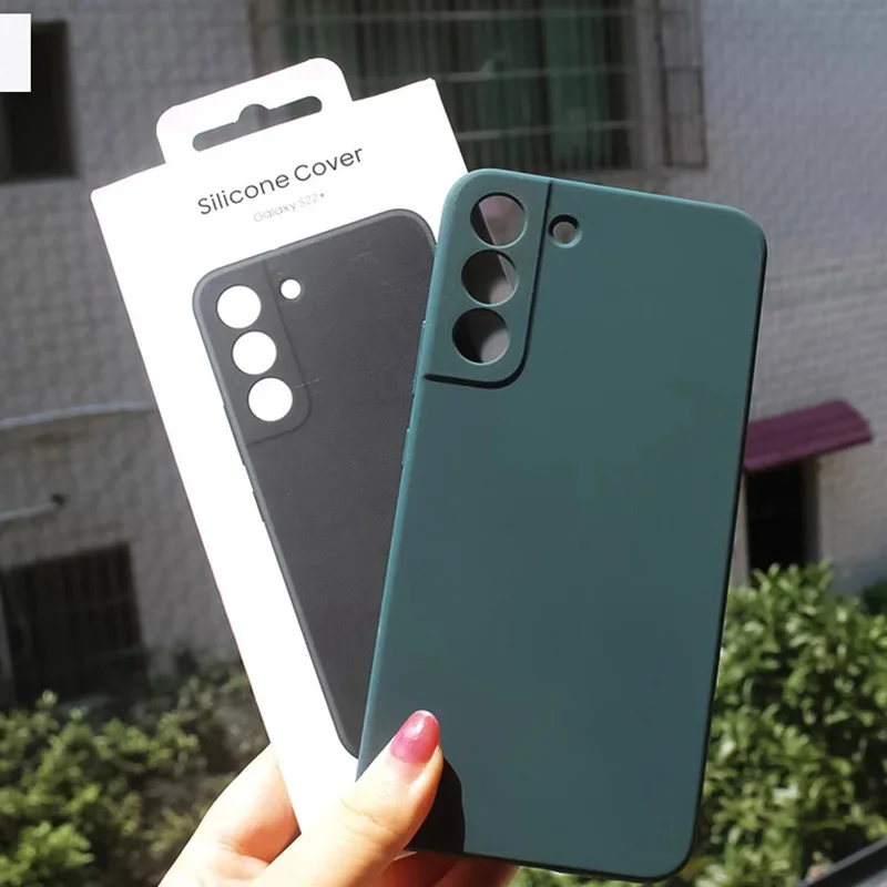 Фото Для S22 + силиконовый чехол для Samsung Galaxy S22 Plus 5G чехол классического качества Business S22 оригинальный защитный чехол для телефона №3