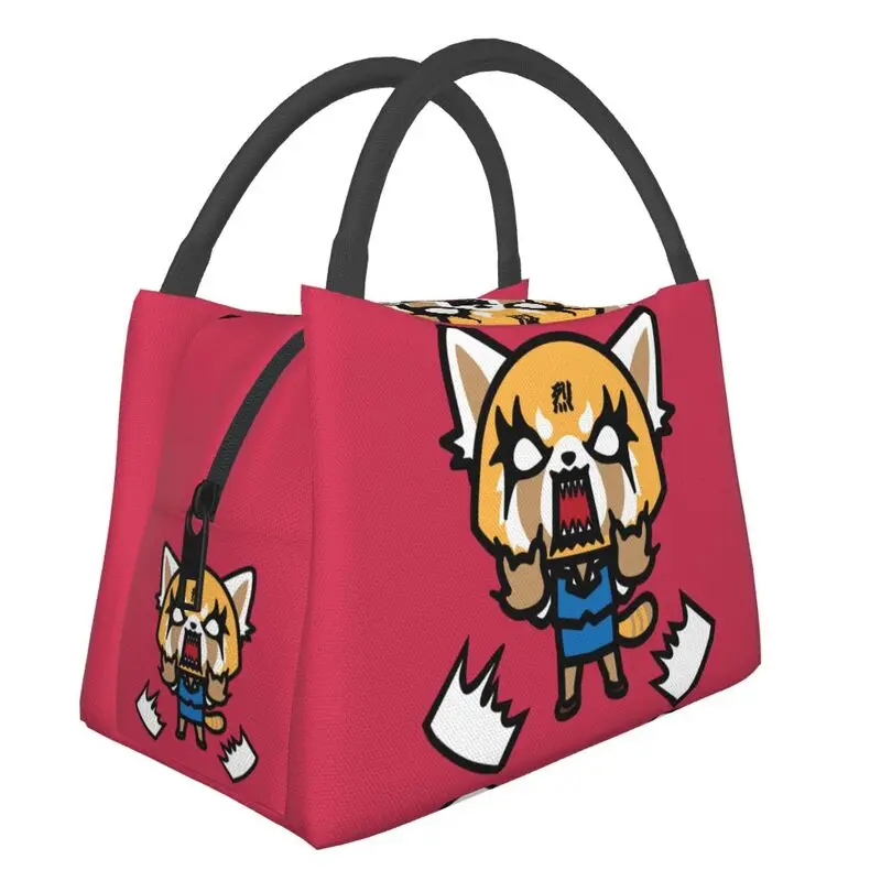 

Aggretsuko Aggressive Retsuko Resuable Lunch Boxes for Women Waterproof Japan Anime Thermal Cooler Food Insulated Lunch Bag