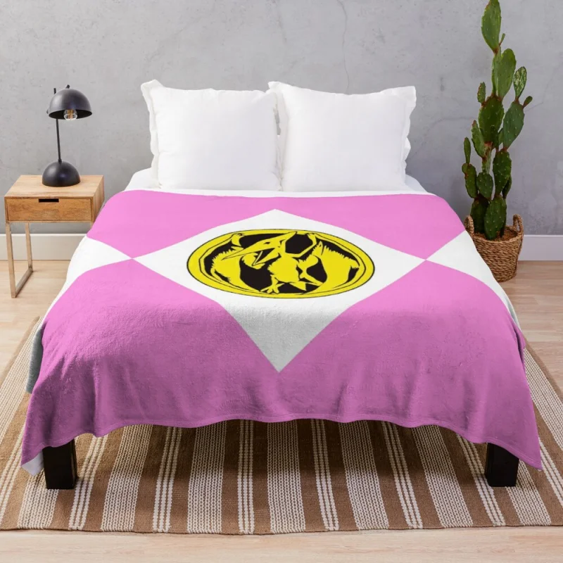 

MMPR Pink Ranger With Coin Throw Blanket