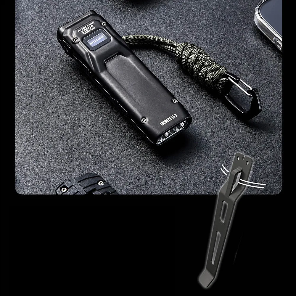 Оригинальный NITECORE EDC23 2500 люмен ультратонкий карманный UHi 25 светодиодов USB-C