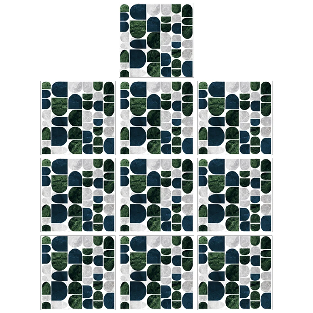 

10pcs Marble Pattern Peel And Stick Tile Peel And Stick Tile Sticker Kitchen Decal Kitchen Sticker Tile Ornament 3D Tile Sticker