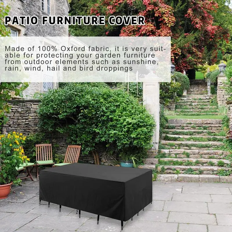 

Чехлы для уличной садовой мебели, покрытие для мебели, водонепроницаемые чехлы для наружного стола и стула общего назначения, сверхпрочные ...