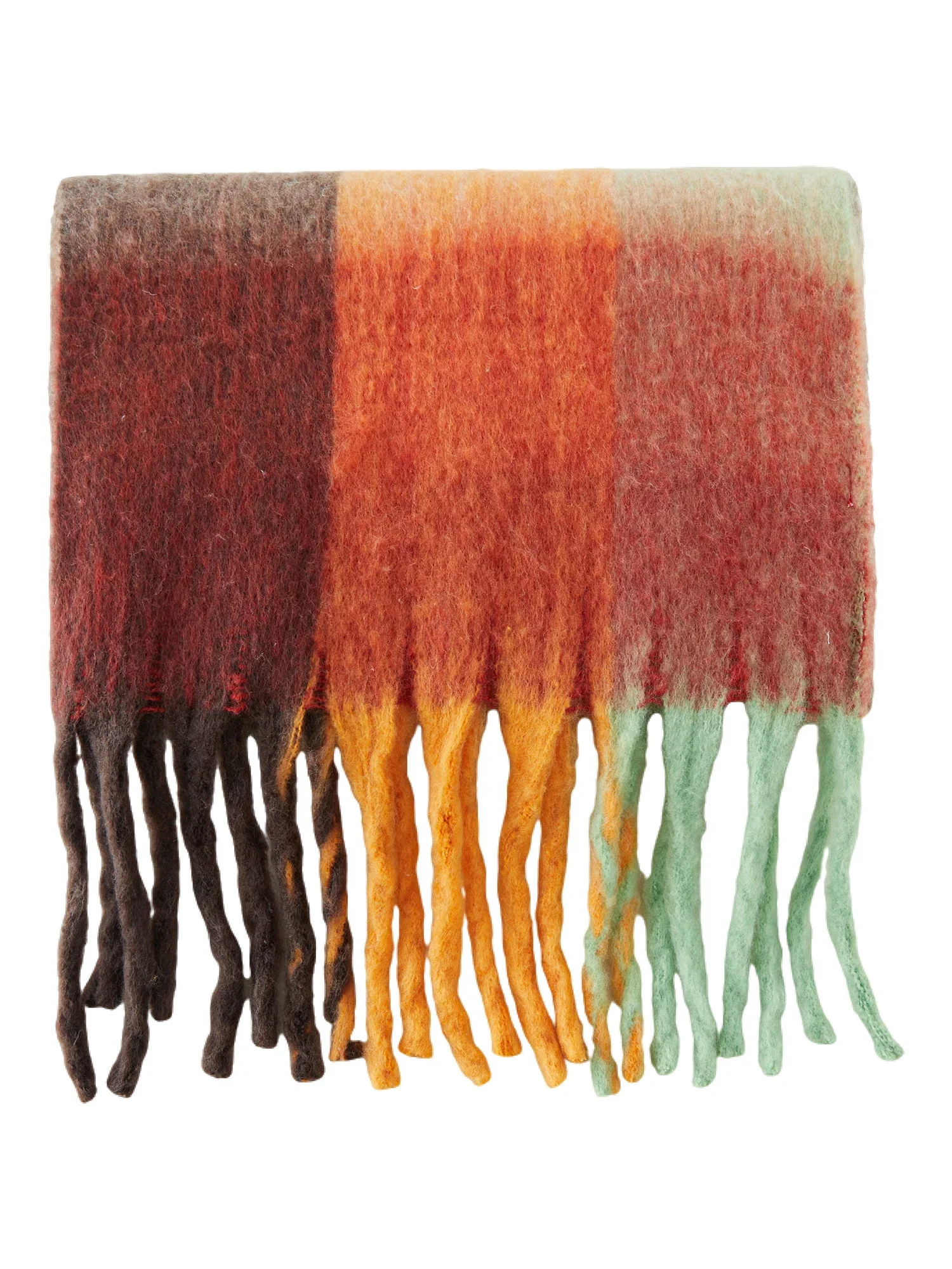 FSLE женский шарф 2024 зима новый лоскутный дизайн длинный 36 см * 210 24FS14723