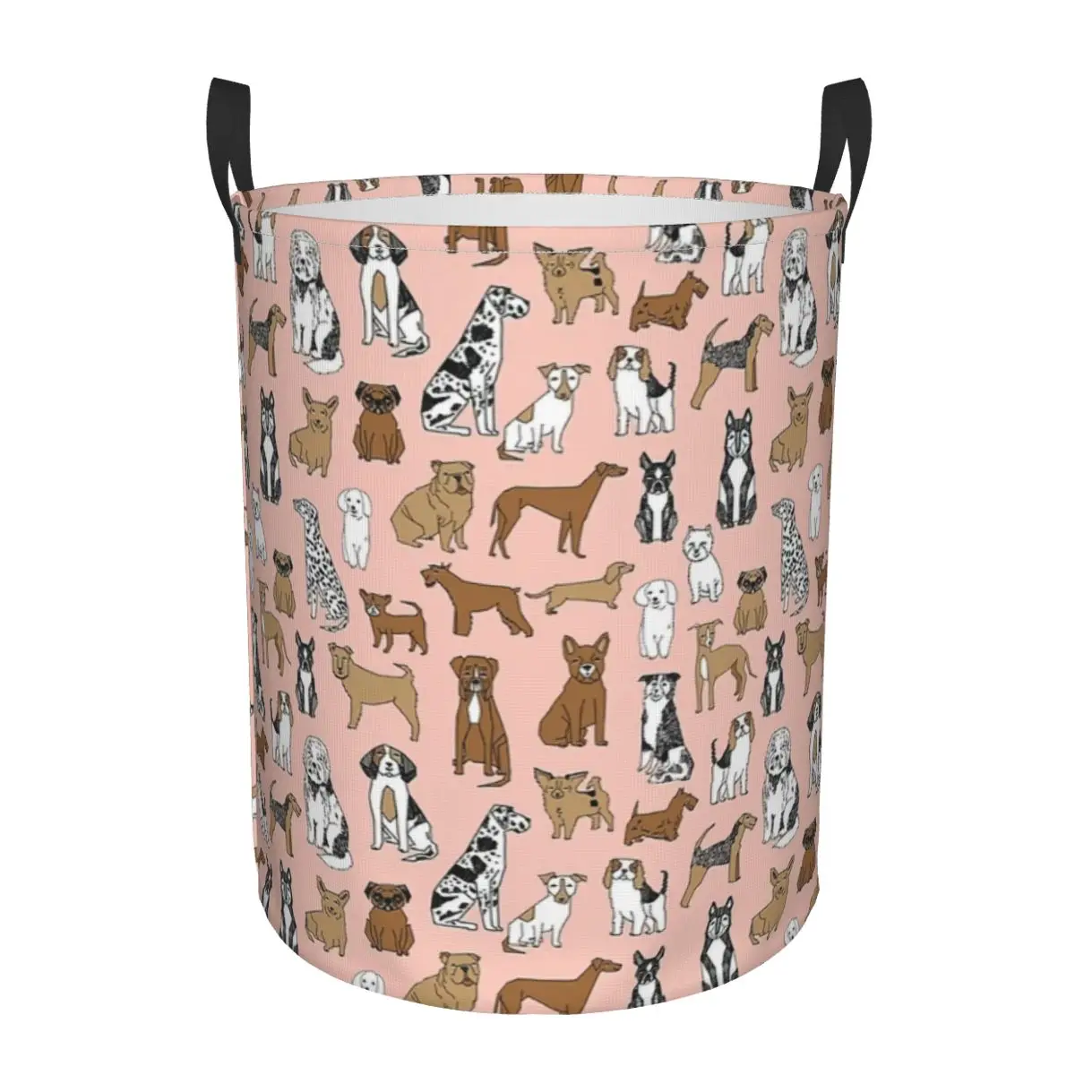 

Dogs Dogs Dogs Dirty Laundry Basket Waterproof Home Organizer Basket Clothing Kids Toy Storage Basket