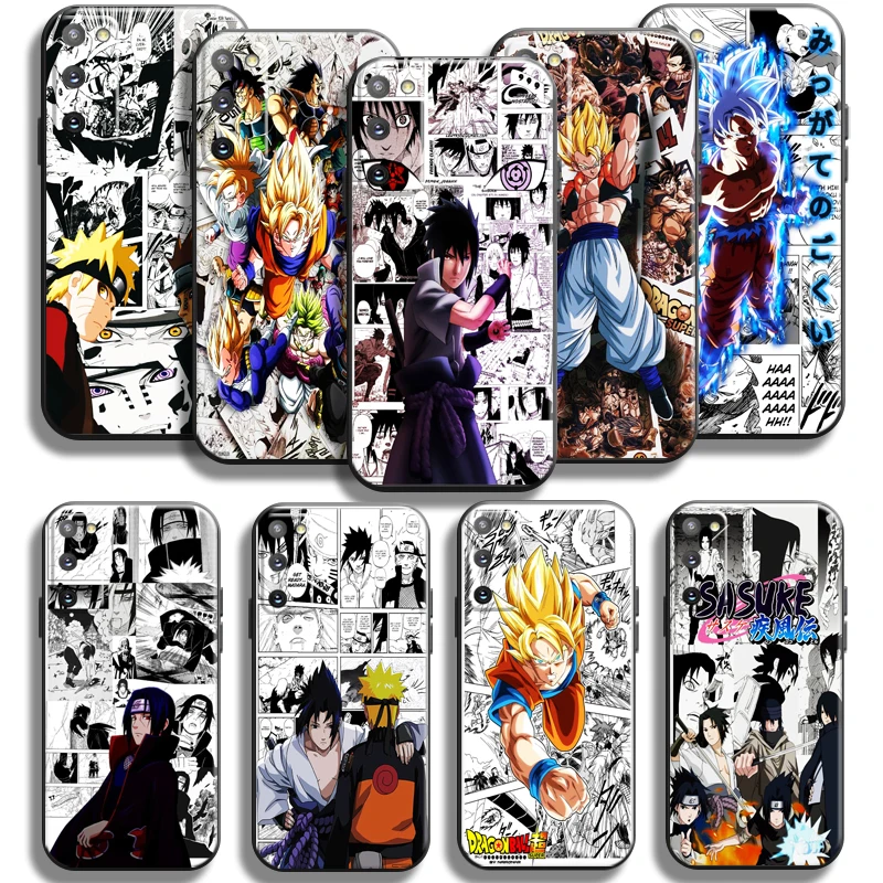 

One Piece Dragon Ball Naruto Phone Case For Samsung Galaxy S10 S9 S8 Plus Lite S10E Case For Samsung S10 5G Coque Carcasa Black