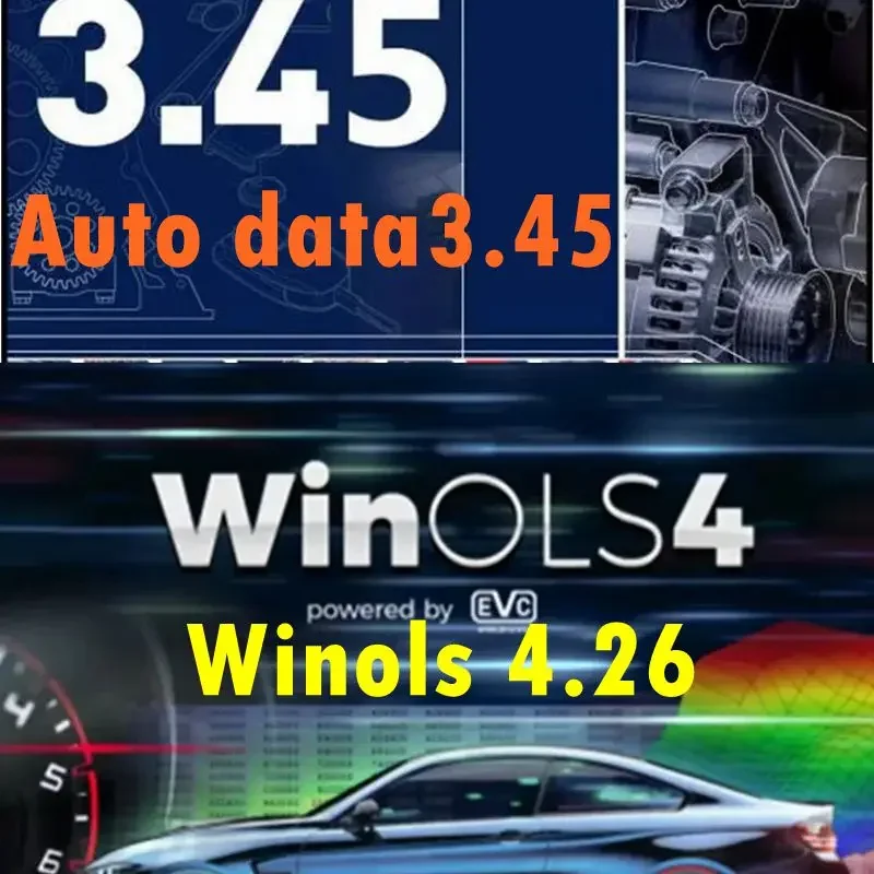 Фото Auto data3.45 Инструмент для авторемонта данных + Winols 4,26 с 66-разъемами + программные программы Ecu + файл Damos 2020 Alldata + видео для установки №2